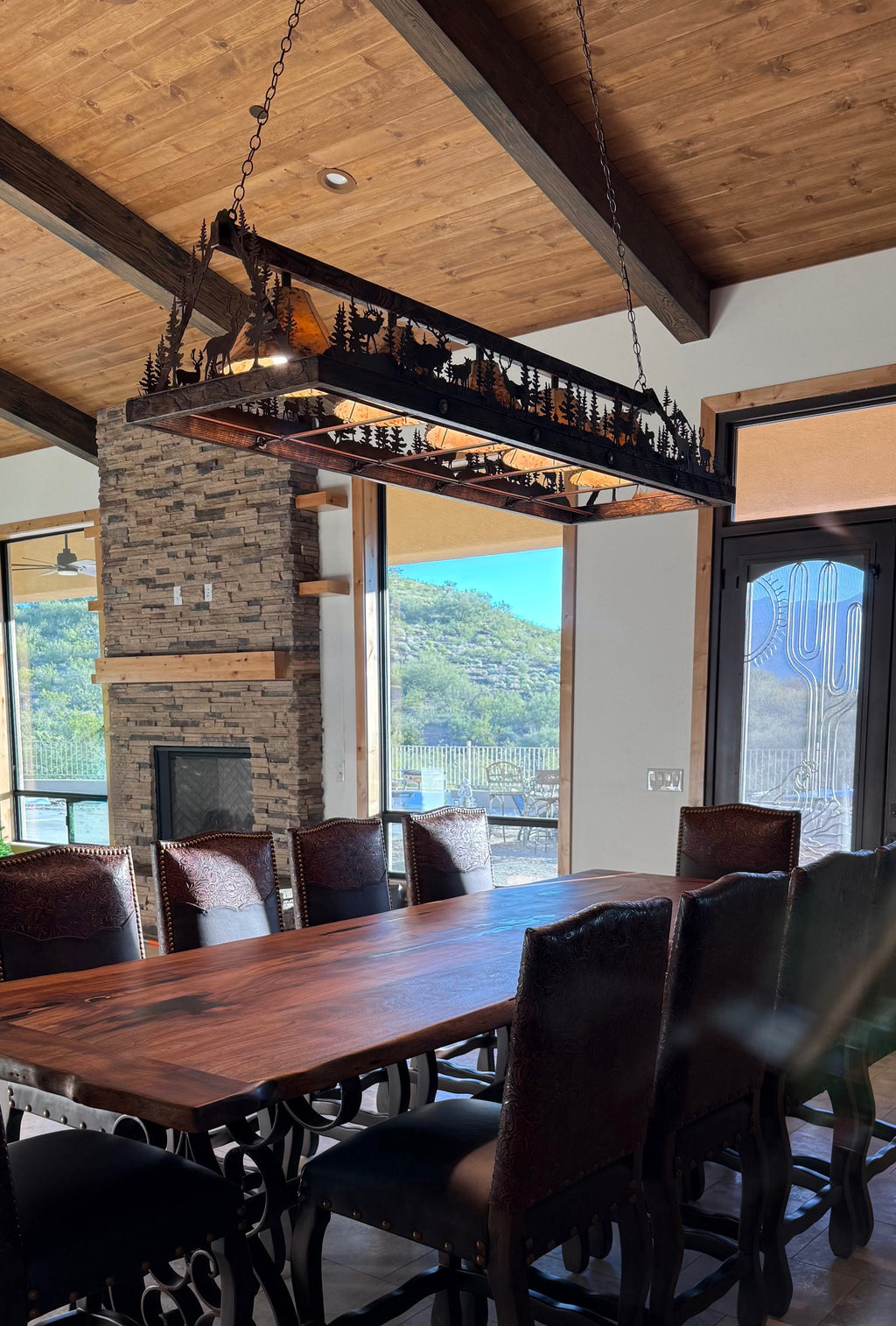 Lodge Wildlife Chandelier