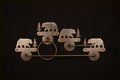 Handmade Bear Rustic Copper Patina Bathroom Hardware Set