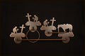 Towel Bar Set Cowboy for Christ Rustic Bath Hardware Christian Cowboy Gift Western Bathroom Tp Holder Towel Ring Rustic Gift