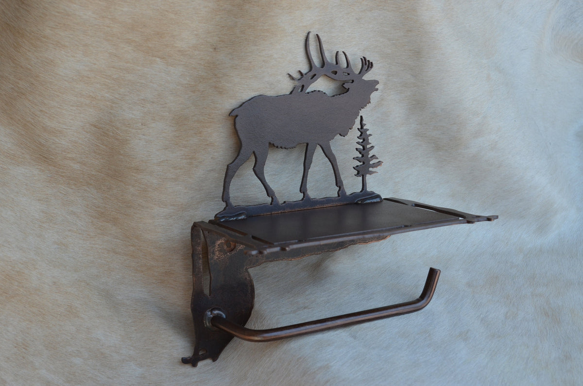 TP Holder With Shelf In Any of Our Styles Bear Elk Tree Duck Moose Toilet Paper Holder Shelf for Phone Rustic Bath Decor Gift