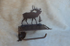 TP Holder With Shelf Rustic Bathroom Hardware Toilet Paper Holder Tree Deer Moose Toilet Paper Holder Shelf for Phone Rustic Bath Decor Gift