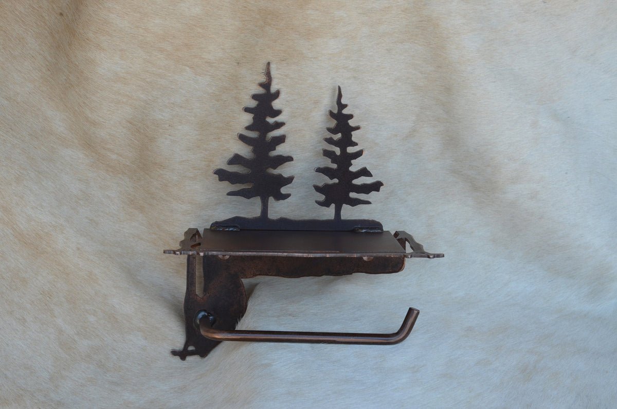 TP Holder With Shelf In Any of Our Styles Squirrel Bear Elk Tree Duck Moose Toilet Paper Holder Shelf for Phone Rustic Bath Decor Gift
