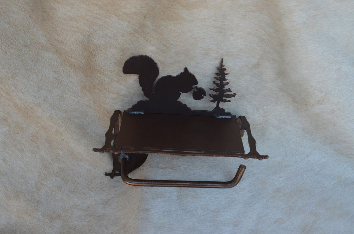 TP Holder With Shelf In Any of Our Styles Squirrel Bear Elk Tree Duck Moose Toilet Paper Holder Shelf for Phone Rustic Bath Decor Gift