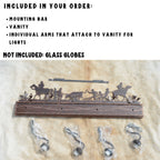 Stagecoach Vanity Light Chuckwagon Bathroom Light Unique Western Bathroom Light Cactus Horse Ranch Cabin Light Rustic Western Light
