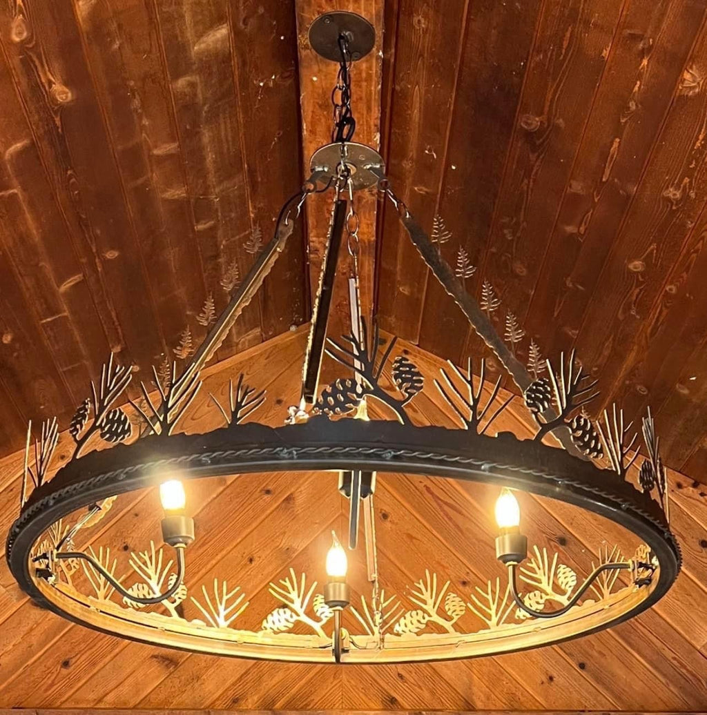 Ski Rustic Chandelier Light Ski Lodge Pendant Lighting Mountain Lodge Chandelier Stunning Large Ring Handmade Rustic Chandelier