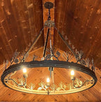 Ski Rustic Chandelier Light Ski Lodge Pendant Lighting Mountain Lodge Chandelier Stunning Large Ring Handmade Rustic Chandelier