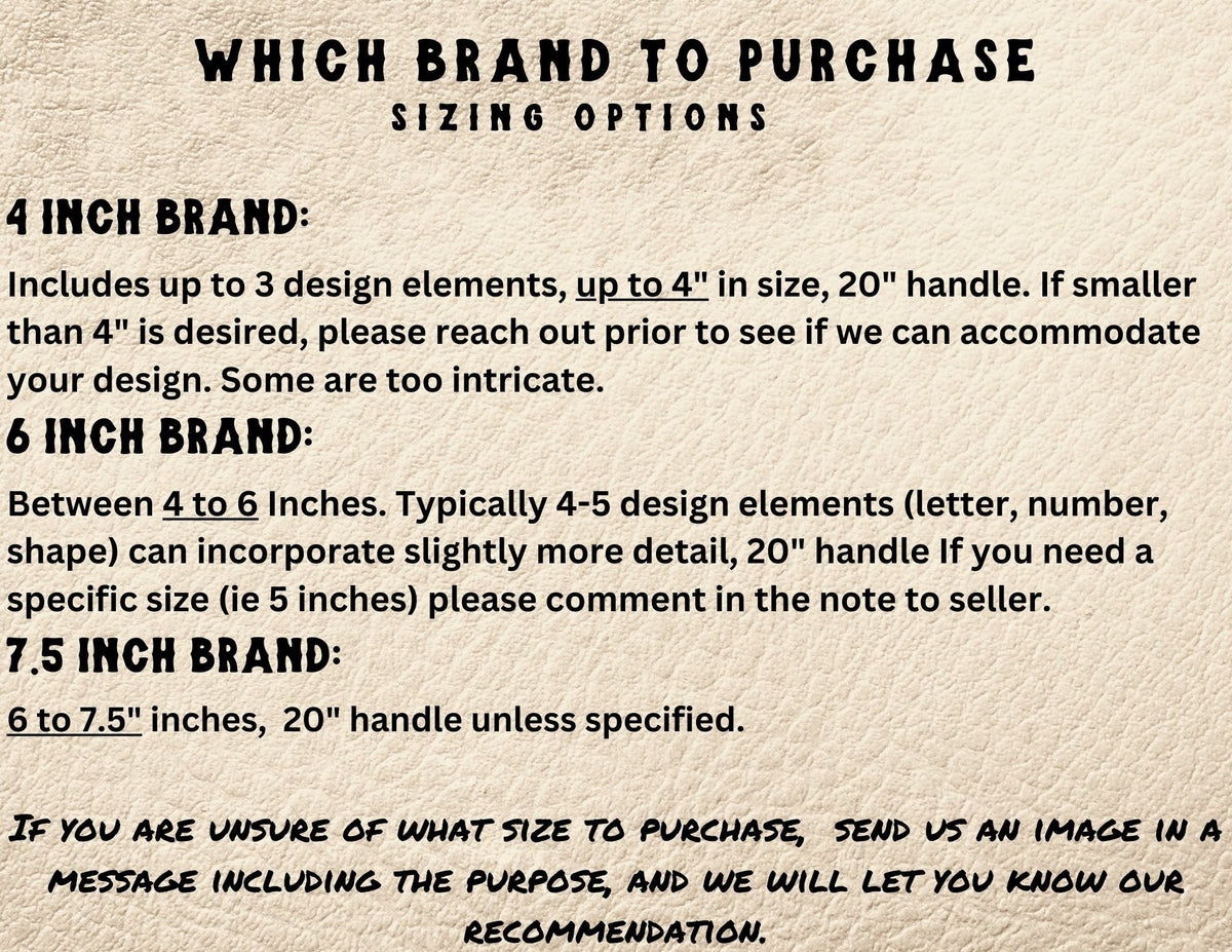 Branding Iron Unity Ceremony Single Letter Brand YOUR Initial Western Wedding 6 Inch Personalized Cattle Brand Anniversary Gift