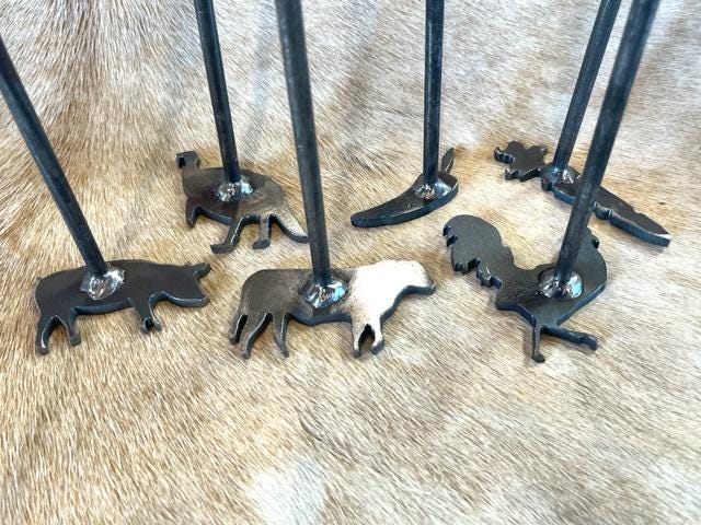 BUNDLE Chef Gift Branding Irons 2" Steak Brands Cooking Gift Chef Gift Brand Christmas Gift Stocking Stuffer Chicken Beef Pork
