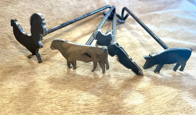BUNDLE Chef Gift Branding Irons 2" Steak Brands Cooking Gift Chef Gift Brand Christmas Gift Stocking Stuffer Chicken Beef Pork