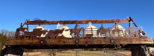 Cattle Drive to Corral Large Chandelier Free Shipping Sheepskin Shades Ranch Lighting Barn Wood Frame Handmade Western Chandelier