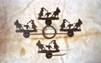 Towel Bar Set Team Roping Cowboy Bathroom Hardware Rustic Cowboy Metal Decor Towel Hook Towel Ring TP Holder Rodeo Bath Gift Cowboy Decor