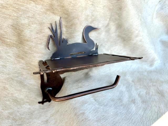 TP Holder With Shelf In Any of Our Styles Bear Elk Tree Duck Moose Toilet Paper Holder Shelf for Phone Rustic Bath Decor Gift