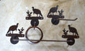 Towel Bar Set Turkey Rustic Cozy Towel Bar Set Lodge Lake House Bath Hardware Gift Turkey Hunters Gift Towel Ring Toilet Paper Holder