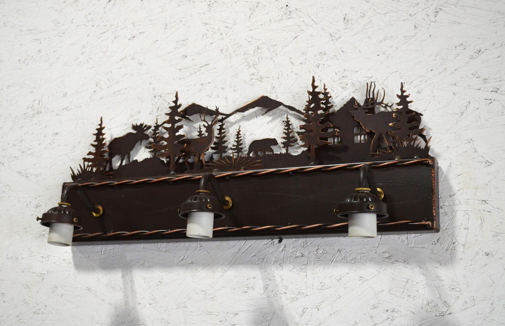 Bathroom Light Moose Elk Bear Deer Light Mountain Lodge Light Rustic Cozy Bath Light Vanity Light Free Shipping Lakehouse Bath Light