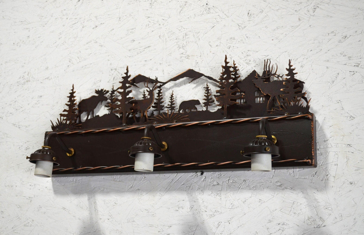 Bathroom Light Moose Elk Bear Deer Light Mountain Lodge Light Rustic Cozy Bath Light Vanity Light Free Shipping Lakehouse Bath Light