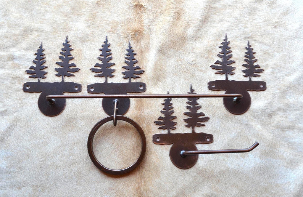 Towel Bar Set with Trees