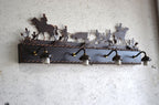 Rustic Bathroom Vanity Light with Cowboy Branding Scene