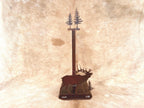 Rustic Metal Elk Paper Towel Holder: Lodge Kitchen Decor