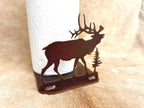 Rustic Metal Elk Paper Towel Holder: Lodge Kitchen Decor