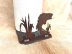 Rustic Bass Paper Towel Holder: Metal Fish Decor - Lodge Kitchen