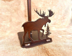 Rustic Moose Paper Towel Holder: Lodge Kitchen Decor