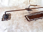 Rustic Barbwire Towel Bar Set: Western Bathroom Decor, Copper Patina