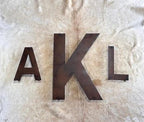 Personalized Wall Letters Custom Cut Wall Brand Housewarming Wedding Hospitality Gift Monogram Letters with Standoffs for Mounting or Flat