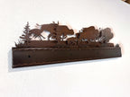 Buffalo Vanity Light: Western Bathroom Decor with Rustic Copper Patina