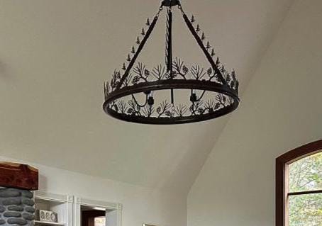 Chandelier Rustic Pinecone Light Mountain Lodge Pinecone Chandelier Stunning Large Pendant Handmade Rustic Chandelier
