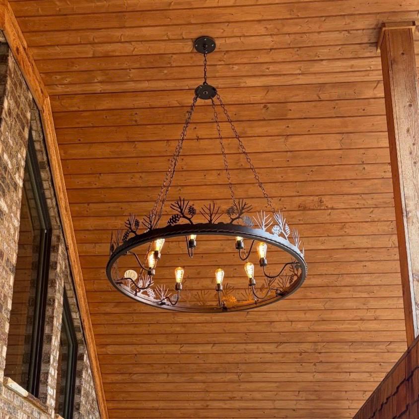 Chandelier Rustic Pinecone Light Mountain Lodge Pinecone Chandelier Stunning Large Pendant Handmade Rustic Chandelier