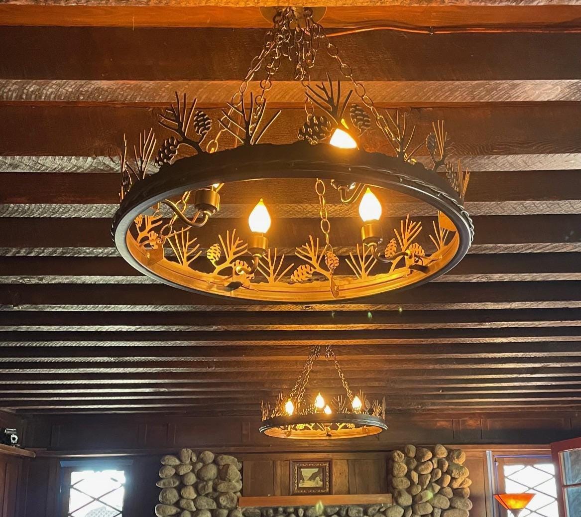 Chandelier Rustic Pinecone Light Mountain Lodge Pinecone Chandelier Stunning Large Pendant Handmade Rustic Chandelier
