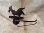Handmade Bathing Cowgirl Bathroom Hardware Set: Towel Bar, Towel Ring, TP Holder. Cowgirl in Bathtub Metal Decor