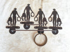 Handmade Cowboy with Saddle Bathroom Hardware Set. Cowboy Towel bar, Towel Ring, Toilet Paper Holder. Rustic Lodge Cowboy Decor